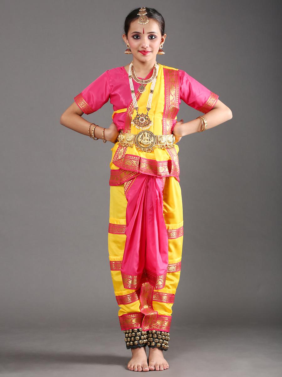 Bharatanatyamworld Classical Dance Bharatnatyam Costume for Kids and Adults  Royal Blue color Clothing Set